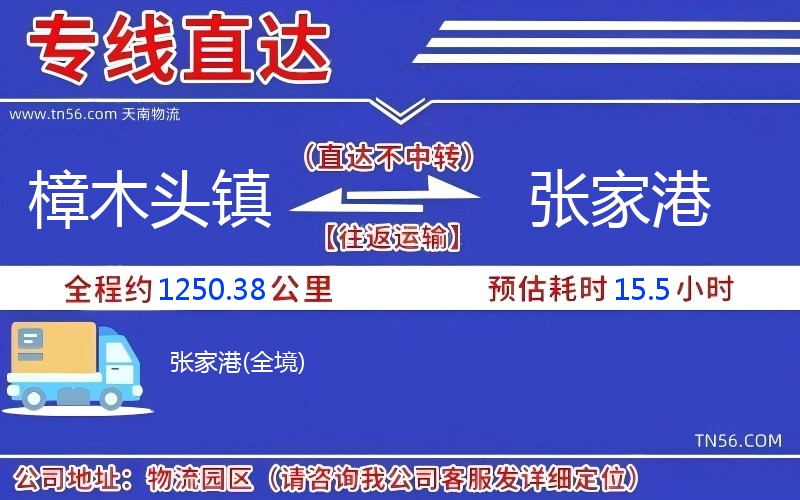 樟木頭鎮到張家港物流公司