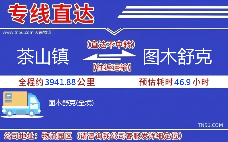 茶山鎮到圖木舒克物流公司