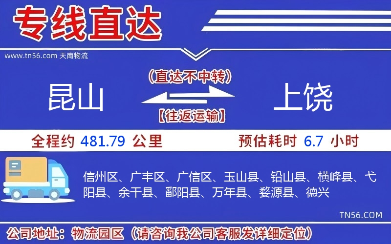 昆山到上饒物流公司