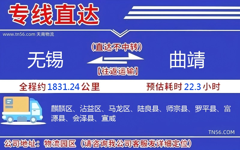 無錫到曲靖物流公司 無錫到曲靖物流公司